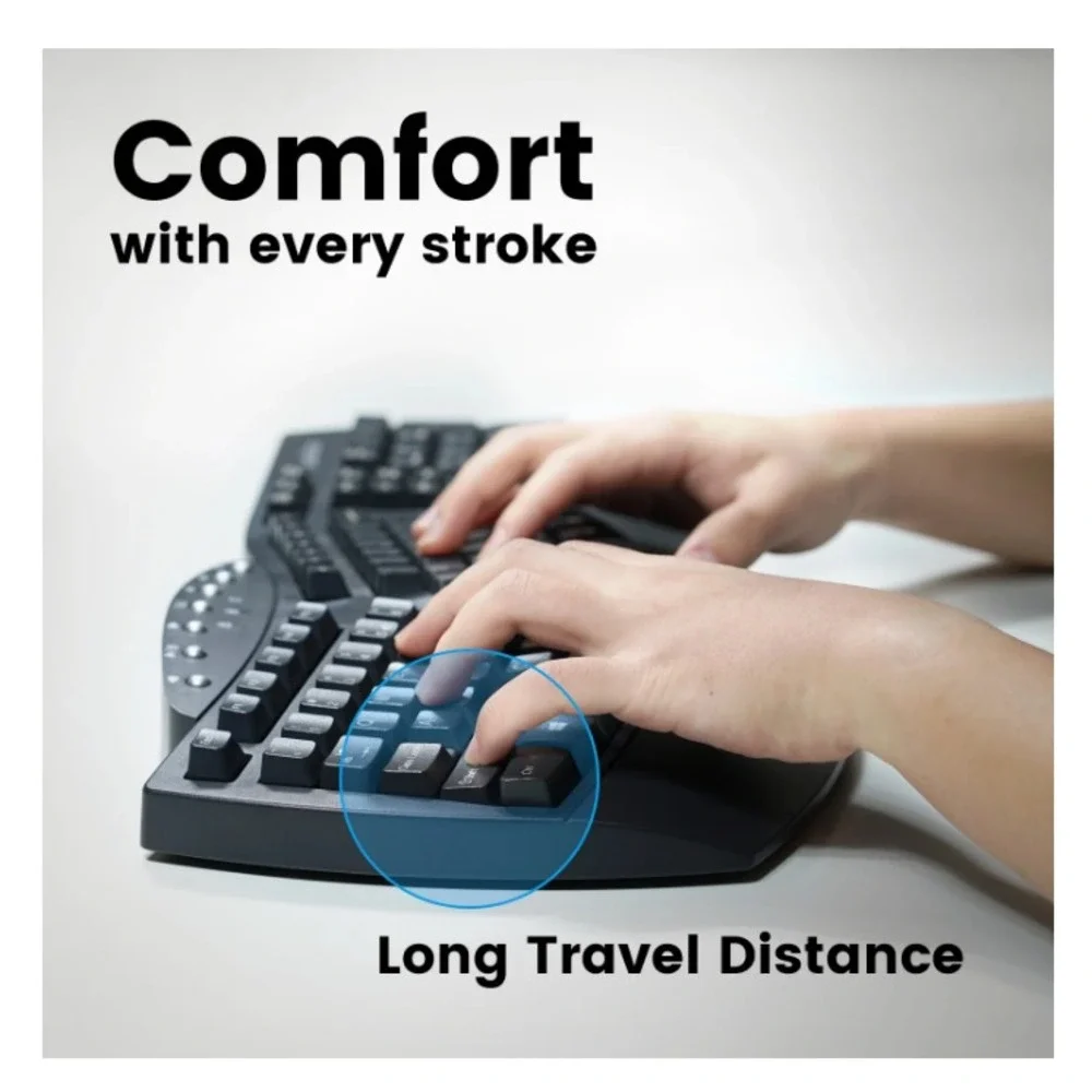 Perixx‎ Wireless Ergonomic Keyboard – PERIBOARD-612B – Dual Bluetooth & 2.4G